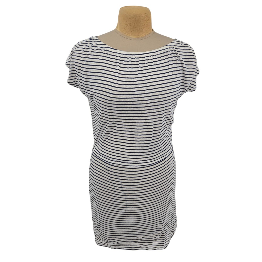 Soft Joie Striped Mini Dress XXS Blue White Linen Blend Casual Travel Preppy